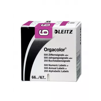 Leitz Orgacolor etiqueta autoadhesiva rectángulo redondeado violeta