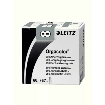 Leitz Orgacolor etiqueta autoadhesiva rectángulo redondeado gris