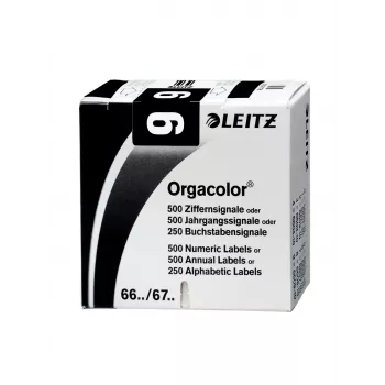 Leitz Orgacolor etiqueta autoadhesiva rectángulo redondeado negro