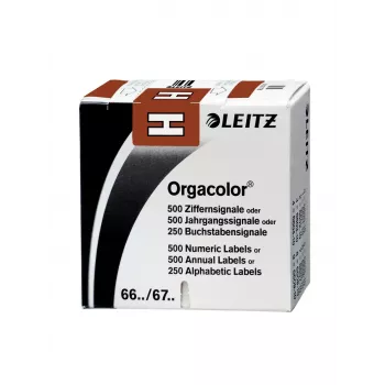 Leitz Orgacolor etiqueta autoadhesiva rectángulo redondeado marrón