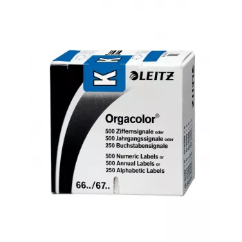 Leitz Orgacolor etiqueta autoadhesiva rectángulo redondeado azul