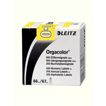 Leitz Orgacolor etiquetas autoadhesivas rectángulo redondeado amarillo