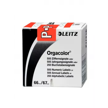 Leitz Orgacolor etiqueta autoadhesiva, rectángulo redondeado, rojo