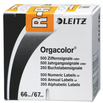 Leitz Orgacolor etiqueta autoadhesiva, rectángulo redondeado, naranja