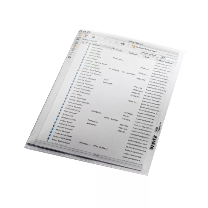 Leitz Archivador de calidad A5, 30 % plástico reciclado de residuos preconsumo, 150 x 210 mm (A5), polipropileno (PP), transparente, vertical, 160 mm, 220 mm