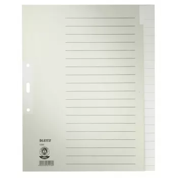 Leitz 12200085 Índice de pestañas Índice de pestañas en blanco papel gris