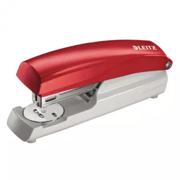 Leitz Grapadora 5500, 30 hojas, 30 hojas, rojo, 24/6, 26/6, 3 mm, mecanismo de carga superior, 140 grapas