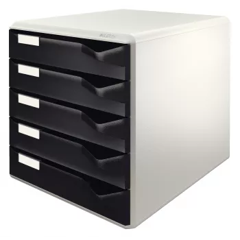 Leitz Post Set, 5 cajones, plástico, negro, gris, 3,65 kg, 285 x 355 x 290 mm