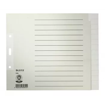Leitz 12240085 Separadores de pestaña en blanco papel gris