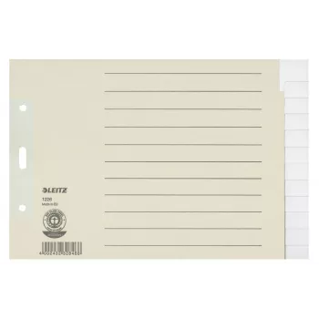 Leitz 12260085 Separadores de pestaña en blanco papel gris