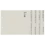 Leitz 13040085 Separadores de pestaña alfabéticos papel gris