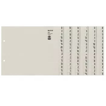 Leitz 13080085 Índice de pestañas alfabético papel gris