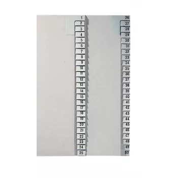 Leitz 13810085 Separadores de índice numéricos papel gris
