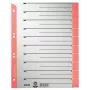Leitz 16520025 Separadores de índice numéricos cartón gris, rojo