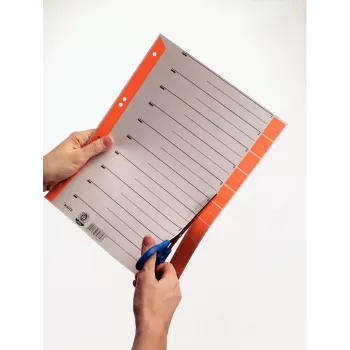 Leitz 16520045 Índice de pestañas separadores numéricos cartón gris, naranja