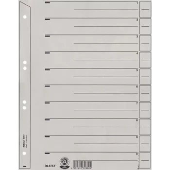 Leitz 60970085 Separadores de hojas cartón gris 1 unidad