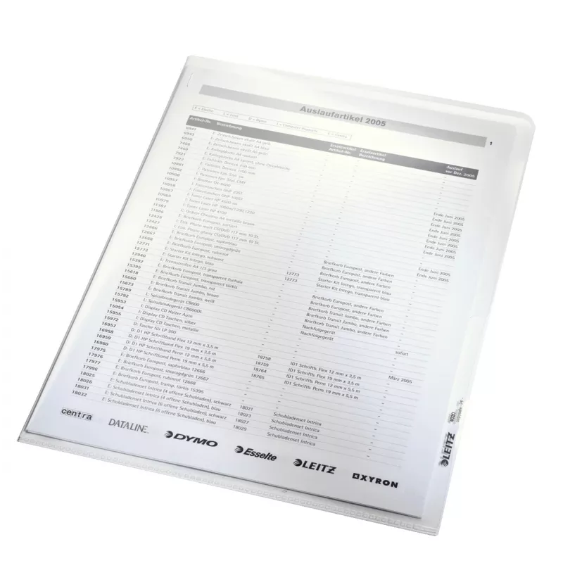 Leitz 40200003 Funda transparente 210 x 297 mm (A4) polipropileno (PP)