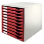 Leitz 52810028 Caja de almacenamiento de poliestireno burdeos, gris