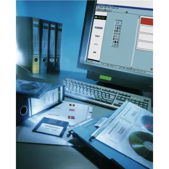 Leitz Etiquetas de lomo, imprimibles por PC, para LAF 180°, 50 mm, 175 uds., gris, archivador, 25 hojas, cartón, 130 g/m², 3,1 cm