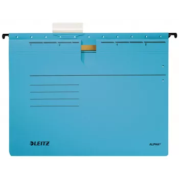 Leitz Alpha Carpeta colgante cartón, metal A4 azul 5 uds.