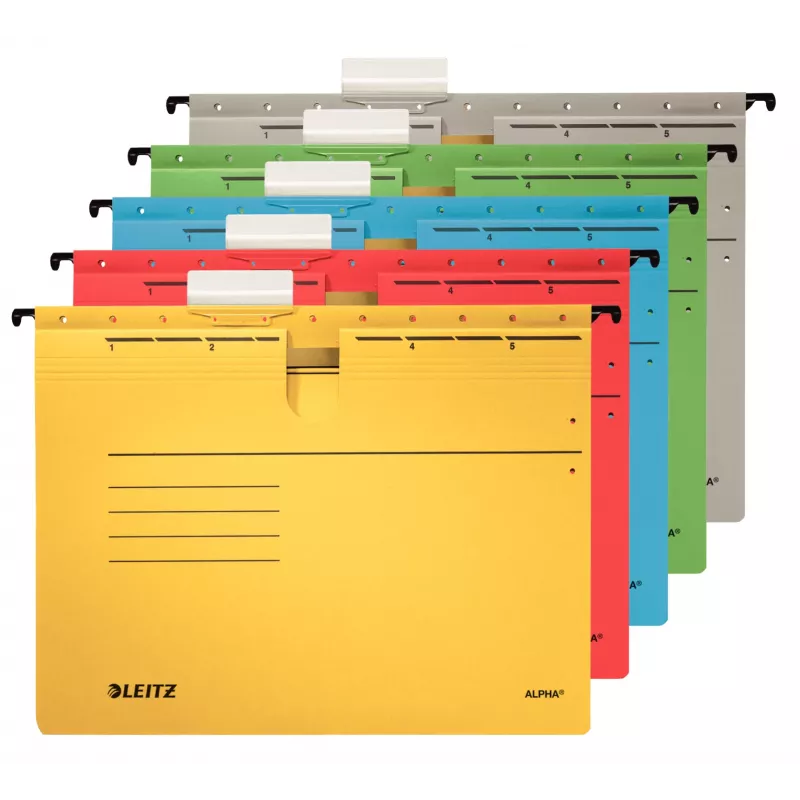 Leitz Alpha Carpeta colgante cartón A4 verde 5 uds.