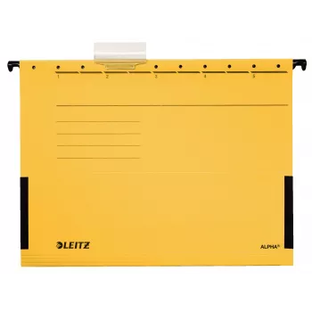 Leitz Alpha Carpeta colgante cartón A4 amarilla 5 uds.