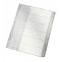 Leitz 12610085 índice de pestañas numérico polipropileno (PP) gris