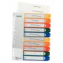 LEITZ índice de plástico, números, A4 extragrande, 1-10, imprimible para PC, transparente con pestañas de colores, PP, 10 partes (1293-00-00)