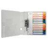LEITZ índice de plástico, números, A4 extragrande, 1-10, imprimible para PC, transparente con pestañas de colores, PP, 10 partes (1293-00-00)