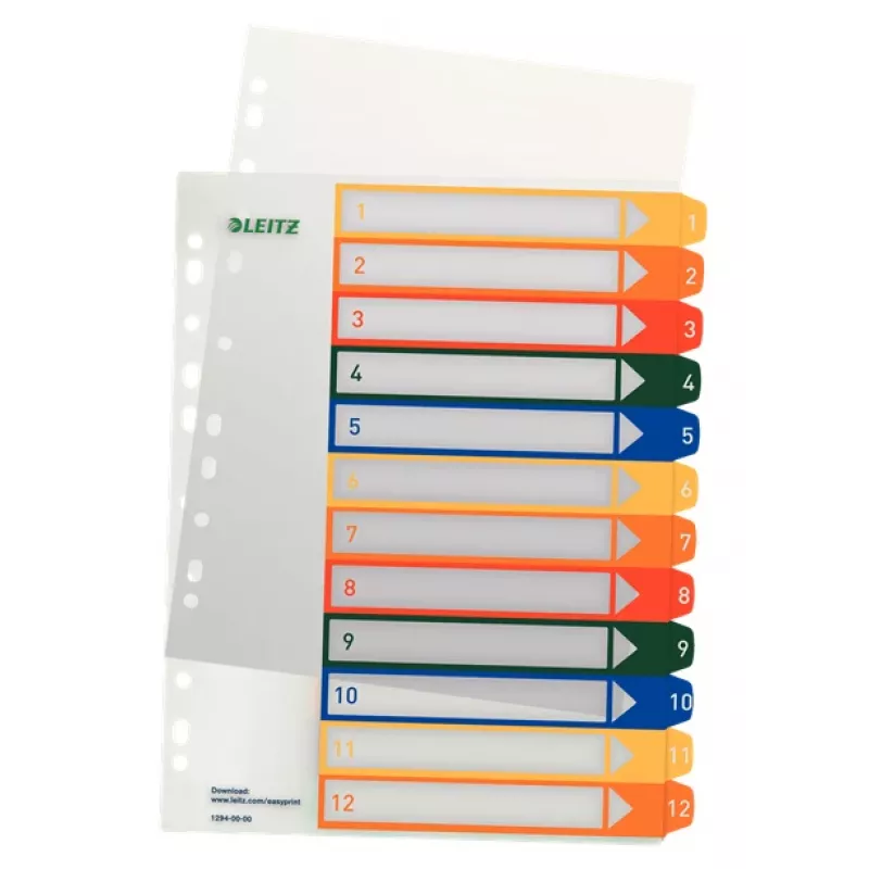 Esselte 12940000 índice numérico polipropileno (PP) multicolor