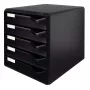 Conjunto de correspondencia Leitz, negro, A4, A5, A6, vertical, 5 cajones, sobre, carpeta, carta, nota, 3,65 kg