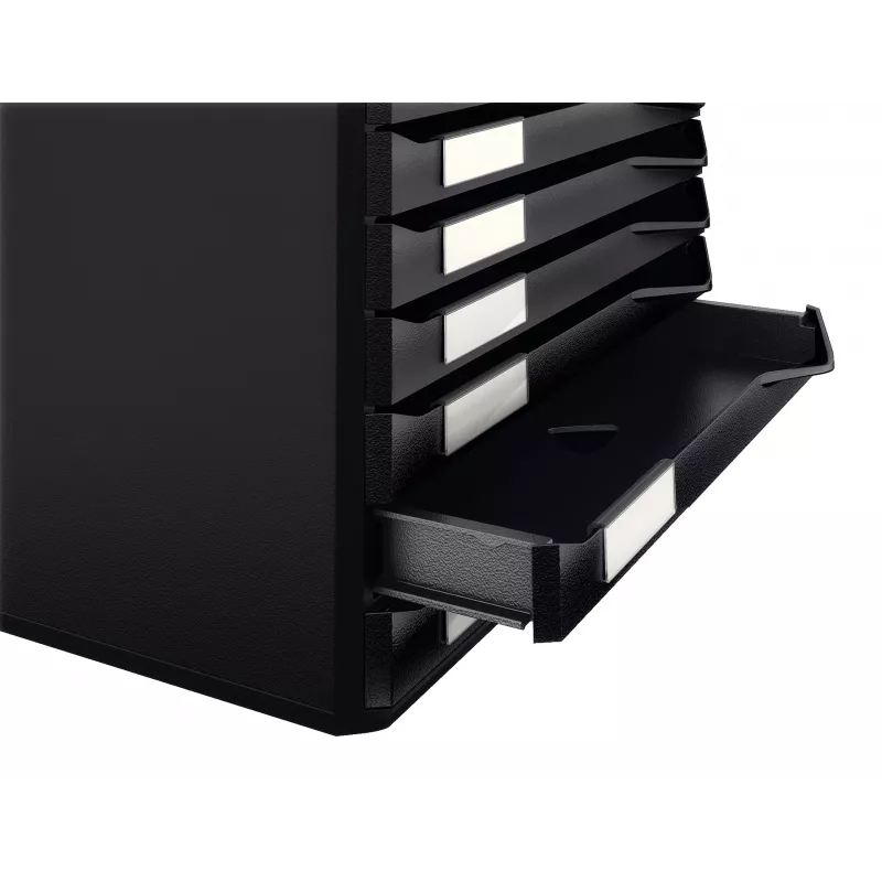 Conjunto de formularios Leitz, negro, A4, A5, A6, vertical, 10 cajones, sobre, archivador, carta, nota, 4,3 kg
