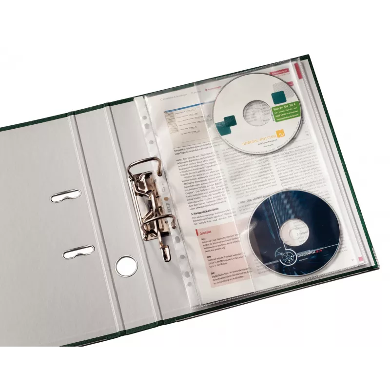 Funda para CD Leitz Premium A4, 30 % plástico reciclado de residuos preconsumo