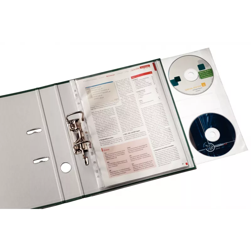 Funda para CD Leitz Premium A4, 30 % plástico reciclado de residuos preconsumo