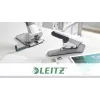 Grapadora de grapado plano Heavy Duty Leitz, 60 hojas, gris, gris claro, grapado estándar, 25/10, 6 cm, 110 grapas