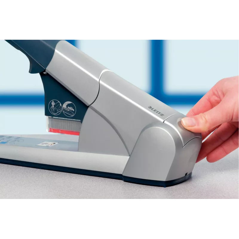 Grapadora Heavy Duty Leitz, 80 hojas, plata, Leitz 5591, 5592, 5593, 5594, metal, plástico, 4,3 cm, 1 kg