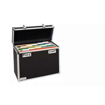 Maletín portadocumentos móvil Leitz con cierre A4, negro, cromo, plástico, candado de combinación, 15 L, 366 mm, 165 mm
