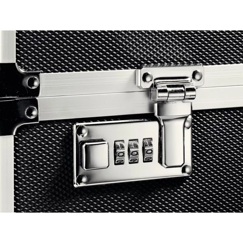 Maletín portadocumentos móvil Leitz con cierre A4, negro, cromo, plástico, candado de combinación, 15 L, 366 mm, 165 mm