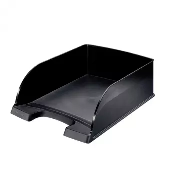 Leitz Bandeja de documentos Plus Jumbo, plástico, negro, A4, sobre, carta, nota, papel, 242 x 330 x 95 mm, 255 x 357 x 103 mm