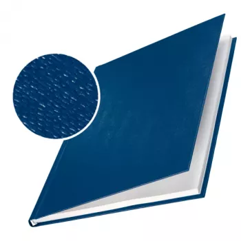 Leitz impressBIND Tapas de lino duro 14,0 mm, A4, cartón, azul, 140 hojas, 216 mm, 302 mm