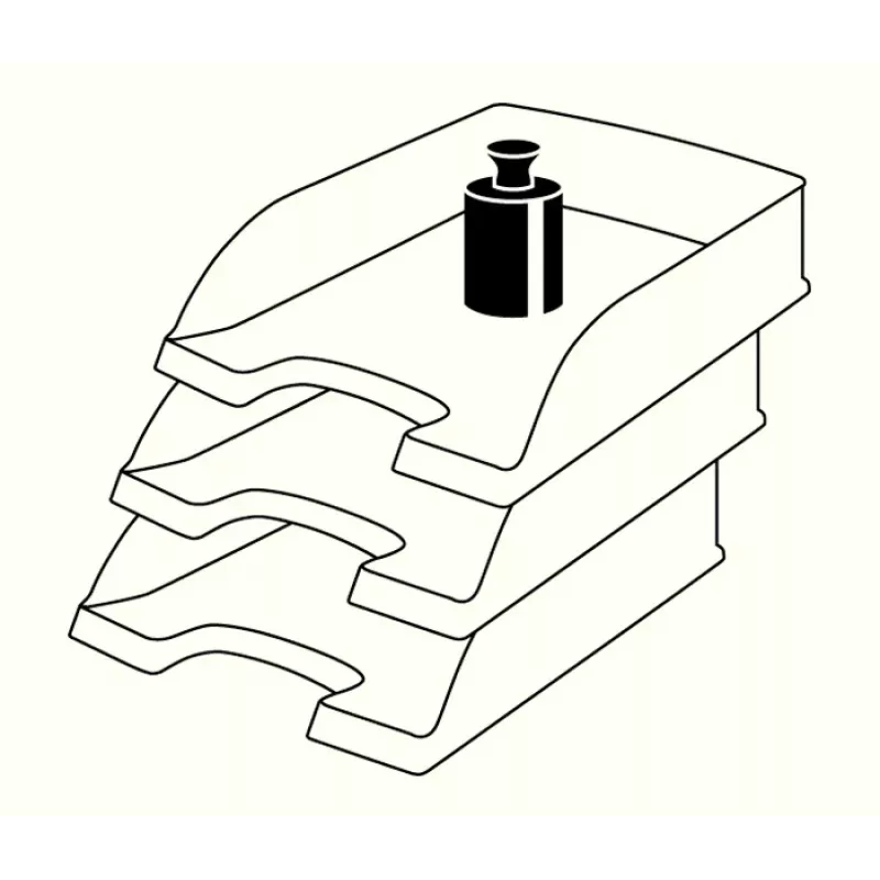 Leitz Bandeja de documentos Plus, plástico, negro, A4, 242 x 330 x 60 mm, 255 mm, 357 mm