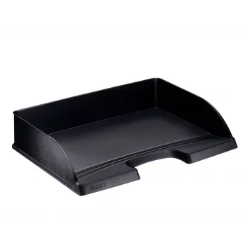 Leitz Plus bandeja de documentos horizontal estándar, plástico, negra, A4, 350 x 245 x 63 mm, 363 mm, 273 mm