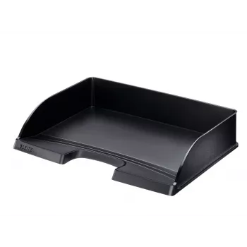 Leitz Plus bandeja de documentos horizontal estándar, plástico, negra, A4, 350 x 245 x 63 mm, 363 mm, 273 mm