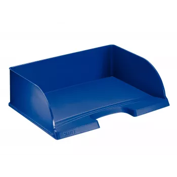 Leitz Plus bandeja de documentos horizontal jumbo, plástico, azul, A4, carta, notas, papel, 350 x 245 x 97 mm, 363 x 273 x 103 mm