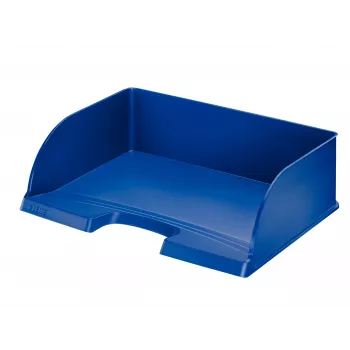Leitz Plus bandeja de documentos horizontal jumbo, plástico, azul, A4, carta, notas, papel, 350 x 245 x 97 mm, 363 x 273 x 103 mm