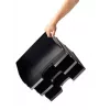 Leitz Plus bandeja de documentos horizontal jumbo, plástico, negra, sobre, carta, notas, papel, 350 x 103 x 273 mm, 363 x 273 x 103 mm, 400 g