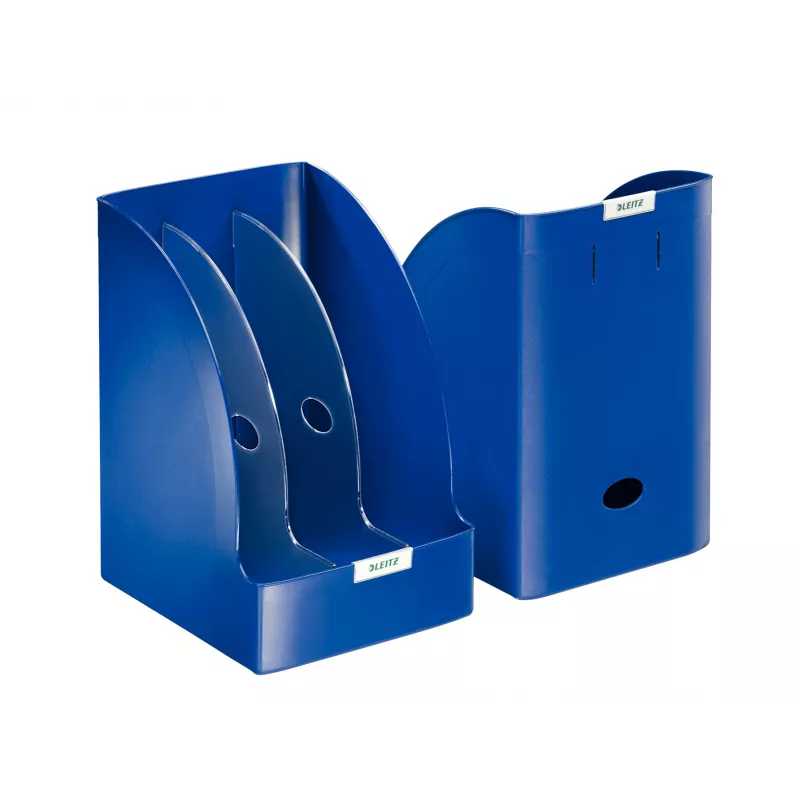 Leitz Plus archivador de revistas jumbo, azul, plástico, A4, 20,5 cm, 740 g