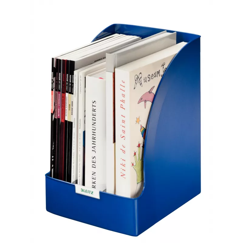 Leitz Plus archivador de revistas jumbo, azul, plástico, A4, 20,5 cm, 740 g