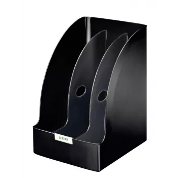 Leitz Plus archivador de revistas jumbo, negro, plástico, A4, 20,5 cm, 213 mm, 321 mm