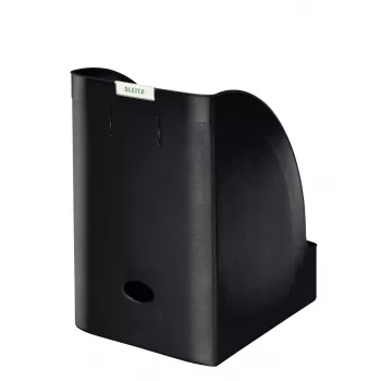 Leitz Plus archivador de revistas jumbo, negro, plástico, A4, 20,5 cm, 213 mm, 321 mm